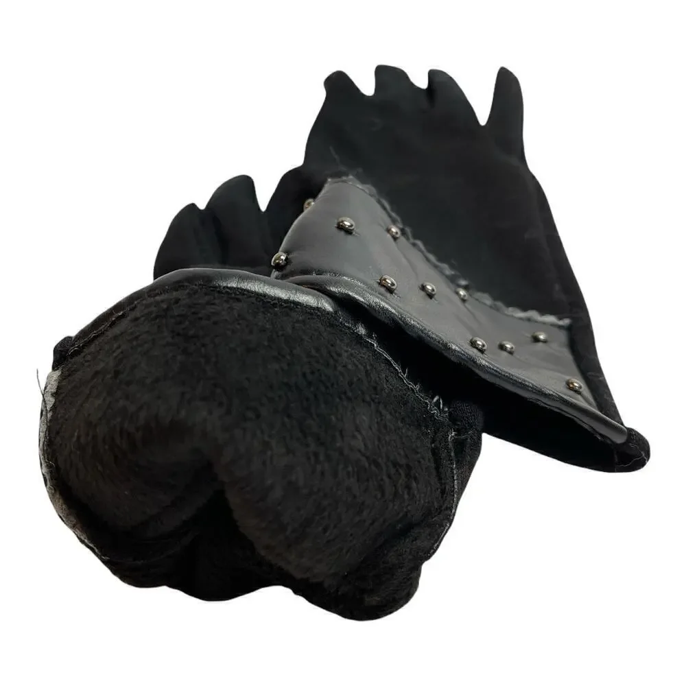 Black Fleece Lined Gloves Size M